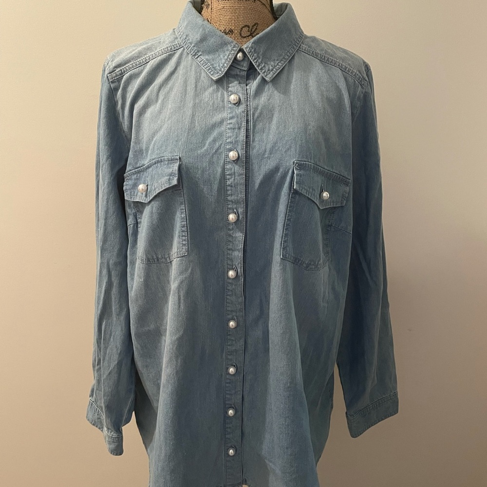 ELOQUII DENIM SHIRT